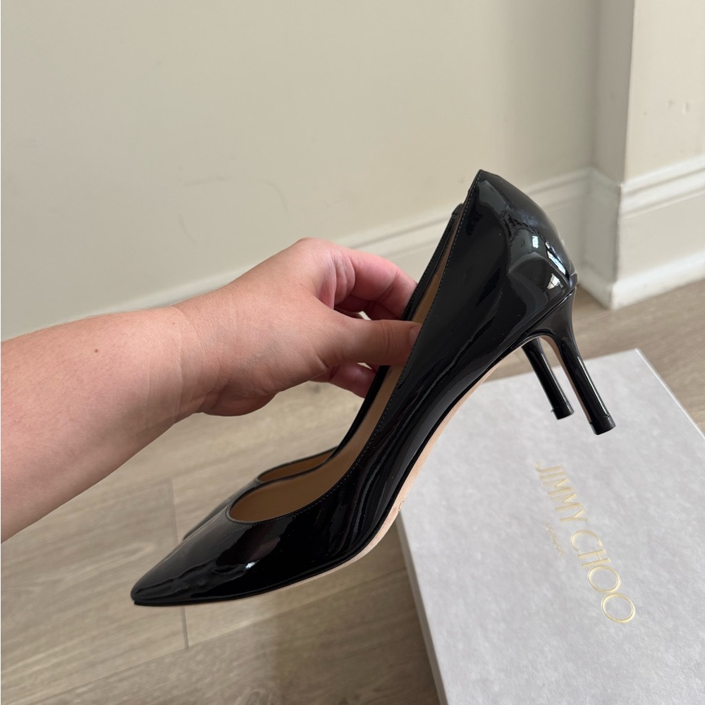 Jimmy Choo Black Patent Leather Pumps - Picture 3 of 5